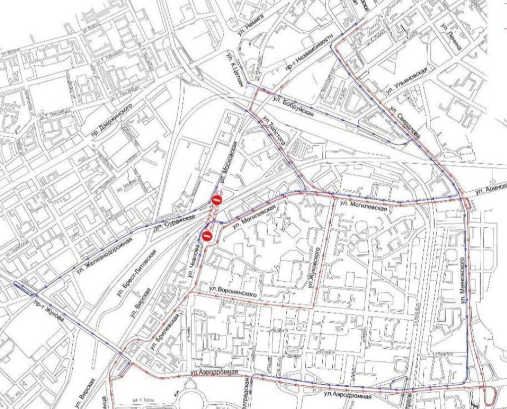 Объезд перекрытого участка дороги