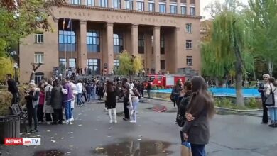 Взрыв в госуниверситете Еревана