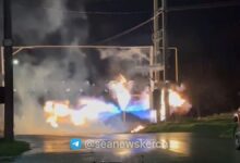 Пожар на газопроводе в Керчи