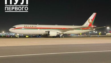 Самолет Лукашенко в Пекине