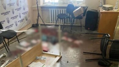 Взрыв в украинском сельсовете