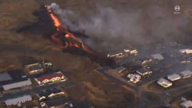 Извержение вулкана в Исландии