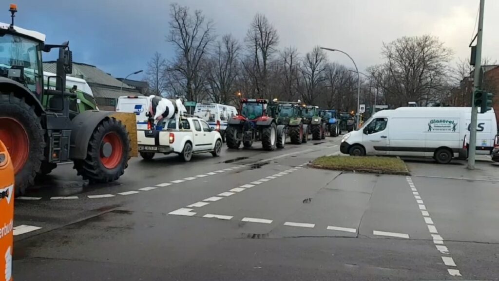 Забастовка фермеров в Берлине
