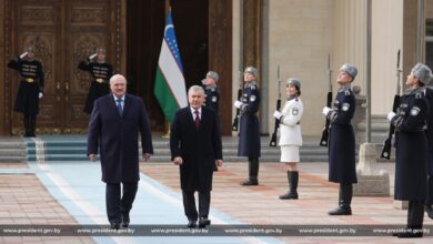 Президенты Беларуси и Узбекистана Александр Лукашенко и Шавкат Мирзиеёв