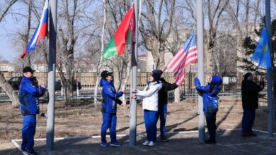 Подъем белорусского флага