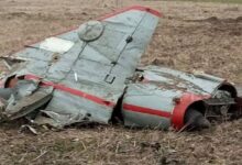 Сбитый украинский беспилотник