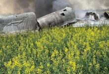 Обломки самолета, упавшего в Ставропольском крае