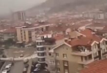 Падение минарета в Турции