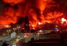 Масштабный пожар в Одессе