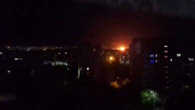 Пожар в Луганске на нефтебазе