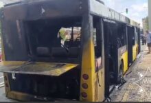Сгоревший в Минске автобус