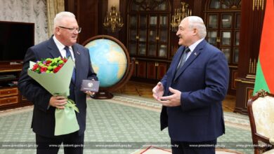 Президент Беларуси Александр Лукашенко и глава ЦИК РБ Игорь Карпенко