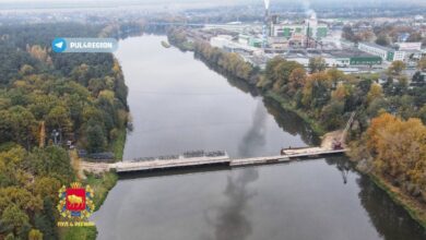 Подвесной мост в Мостах Гродненской области