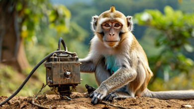 Обезьяна и электричество