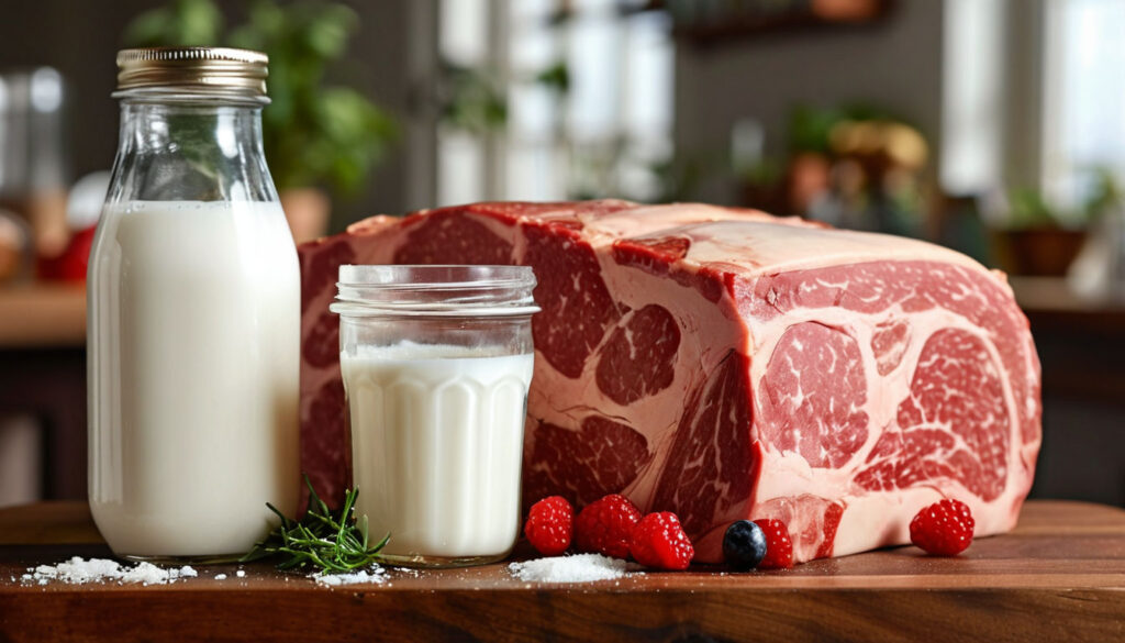 Молоко и мясо