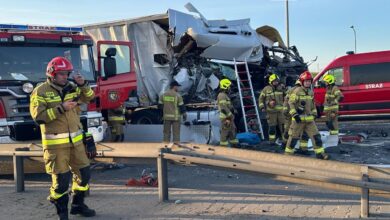 Авария с автобусом под Варшавой