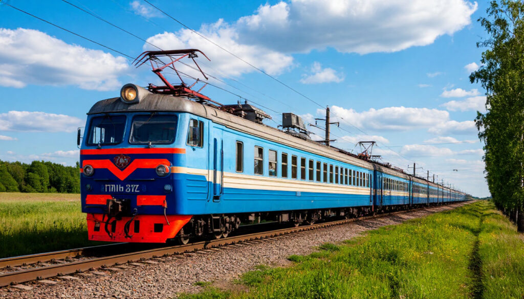 Поезд едет