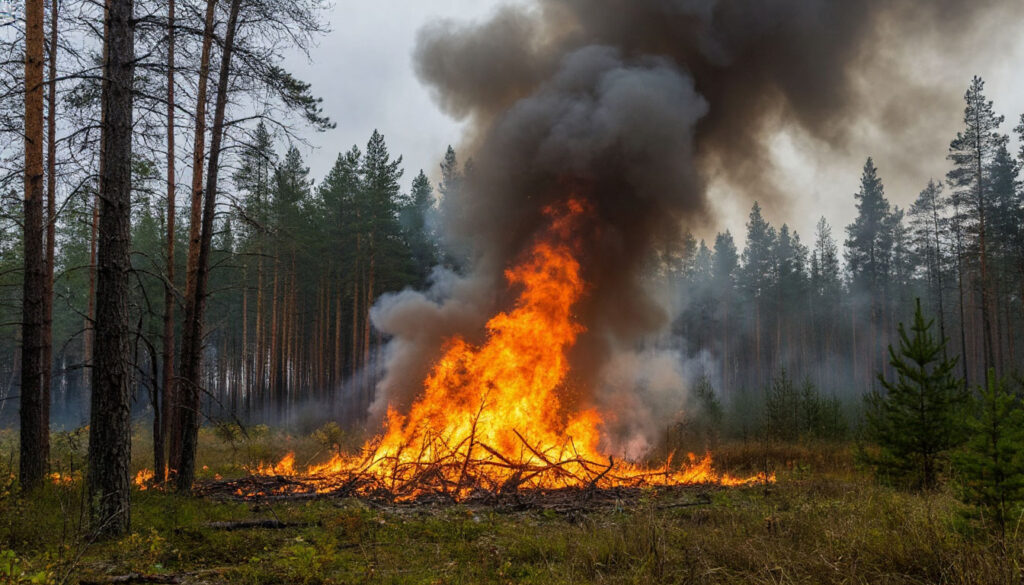 Пожар в лесу