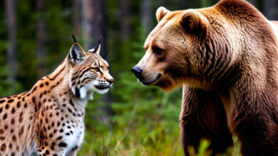 Рысь и медведь