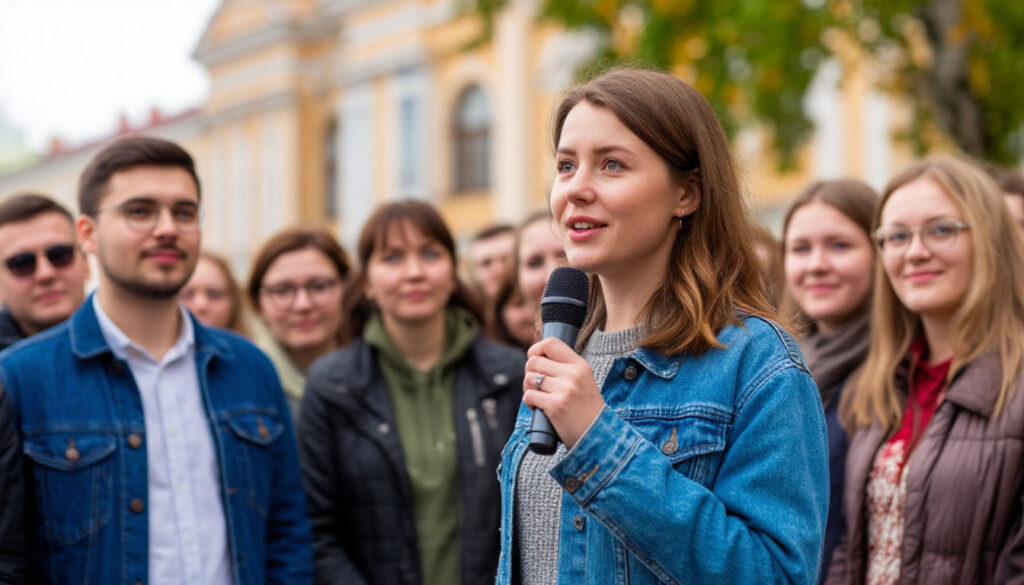 Экскурсовод на экскурсии