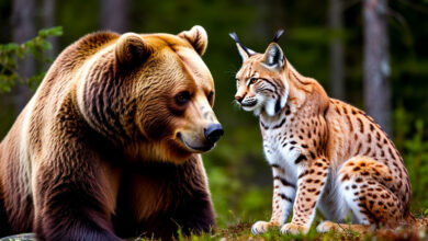 Медведь и рысь