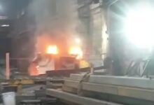 Пожар на заводе металлоконструкций