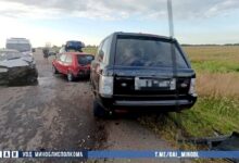 В Минской области столкнулись семь автомобилей