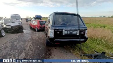 В Минской области столкнулись семь автомобилей