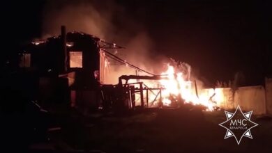 Спасатели минувшей ночью ликвидировали пожар на пилораме в деревне Прудок