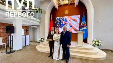 Лукашенко побывал на церемонии бракосочетания