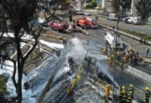 В Мехико при взрыве автоцистерны с газом пострадали десятки человек